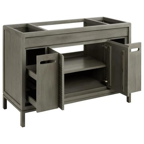 48" Becker Teak Vanity for Rectangular Undermount Sink - Gray Wash