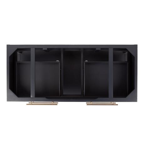 48" Robertson Mahogany Console Vanity for Rectangular Undermount Sink - Midnight Navy Blue
