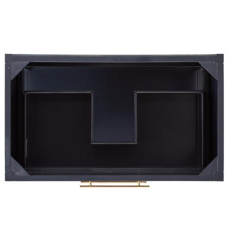 36" Robertson Mahogany Console Vanity for Rectangular Undermount Sink - Midnight Navy Blue