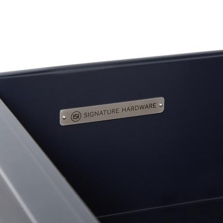 60" Robertson Mahogany Console Double Vanity for Rectangular Undermount Sinks - Midnight Navy Blue