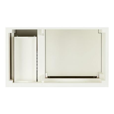 36" Elmdale Vanity for Right Offset Rectangular Undermount Sink - White