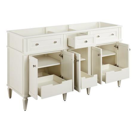 60" Elmdale Double Vanity for Rectangular Undermount Sinks - White