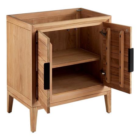 30" Aliso Teak Vanity for Rectangular Undermount - Natural Teak