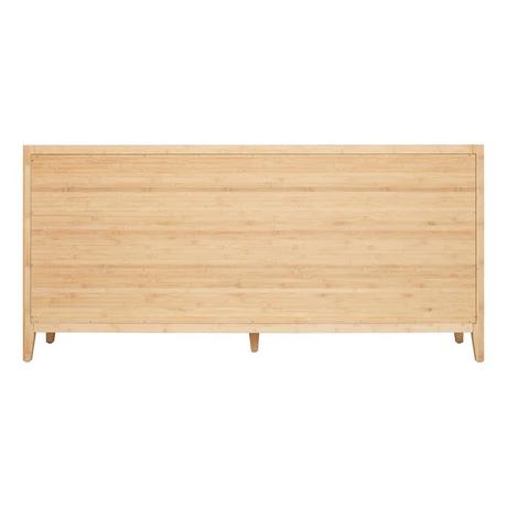 72" Burfield Bamboo Double Vanity for Rectangular Undermount Sinks - Natural Bamboo