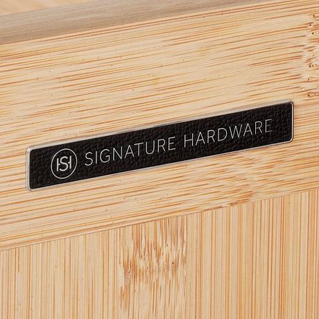 72" Burfield Bamboo Double Vanity for Rectangular Undermount Sinks - Natural Bamboo