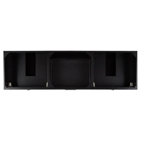 72" Talyn Mahogany Double Vanity for Rectangular Undermount Sinks - Black