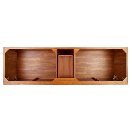 72" Novak Double Teak Vanity with Undermount Sinks - Teak
