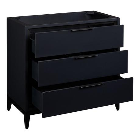 36" Hytes Mahogany Vanity With Undermount Sink - Midnight Navy Blue