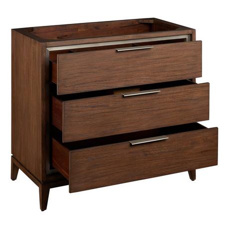 36" Hytes Mahogany Vanity With Undermount Sink - Carob Brown