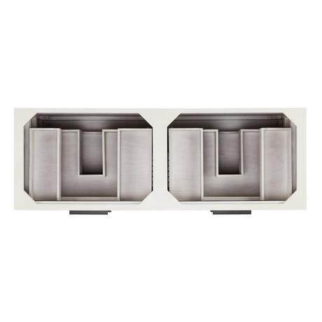 60" Hytes Mahogany Vanity - Sky Gray - Vanity Cabinet Only