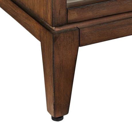 60" Hytes Mahogany Double Vanity With Rectangular Undermount Sinks - Carob Brown