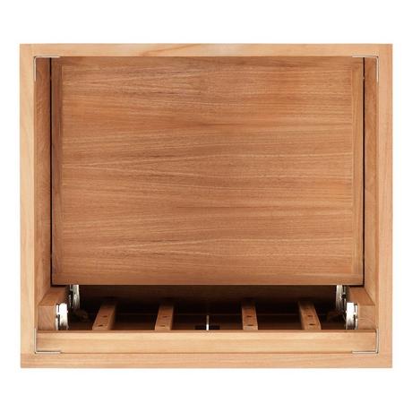24" Aliso Teak Vanity for Rectangular Undermount Sink - Natural Teak
