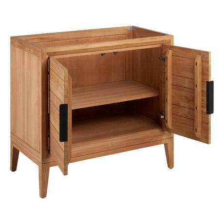 36" Aliso Teak Vanity with Undermount Sink - Natural Teak