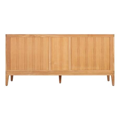 72" Aliso Teak Double Vanity with Rectangular Undermount Sink - Natural Teak