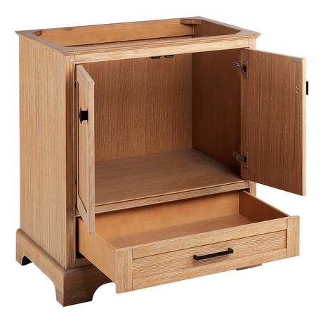 30" Quen Vanity With Rectangular Undermount Sink - Driftwood Brown