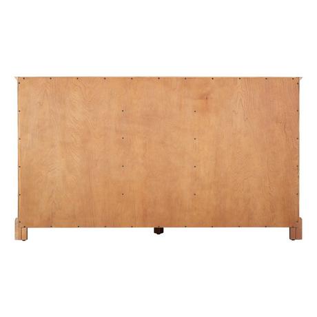 60" Quen Double Vanity With Rectangular Undermount Sinks - Driftwood Brown