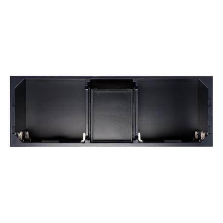 60" Quen Double Vanity With Rectangular Undermount Sinks - Midnight Navy Blue