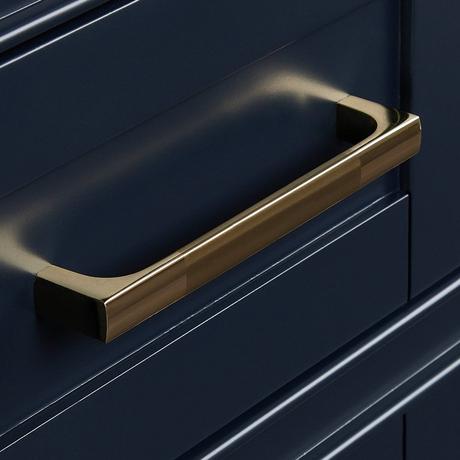 72" Quen Double Vanity With Rectangular Undermount Sinks - Midnight Navy Blue