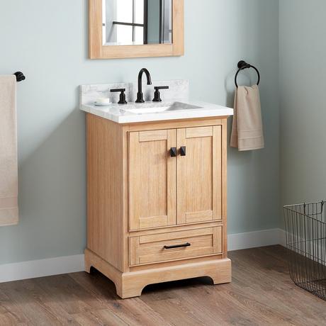 24" Quen Vanity With Rectangular Undermount Sink - Driftwood Brown