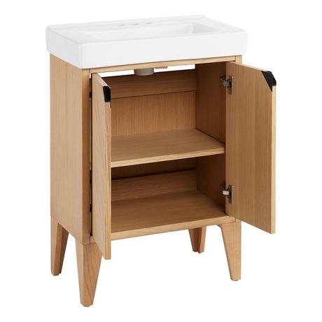 24" Fircrest Vanity with Integral Sink - Sandy Oak