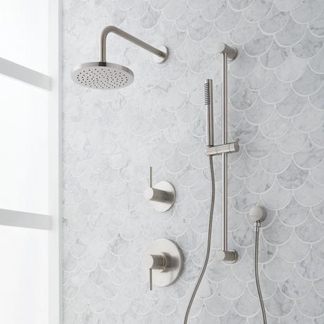 Lexia Pressure Balance Shower System with Slide Bar and Hand Shower