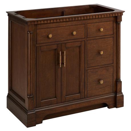 36" Claudia Vanity - Antique Coffee with Left Offset Rect Undermount Sink
