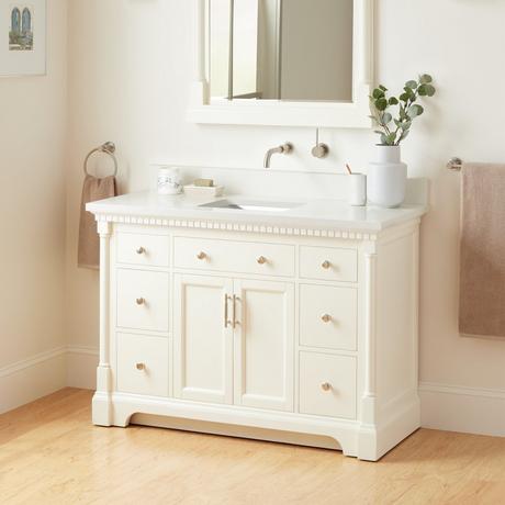 48" Claudia Vanity With Rectangular Undermount Sink - White