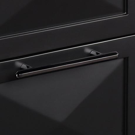 72" Holmesdale Vanity with Rectangular Undermount Sinks - Black