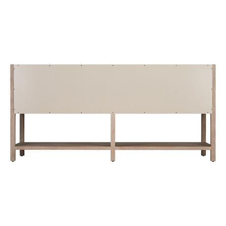 72" Robertson Console Vanity with Rectangular Undermount Sinks - Brushed White
