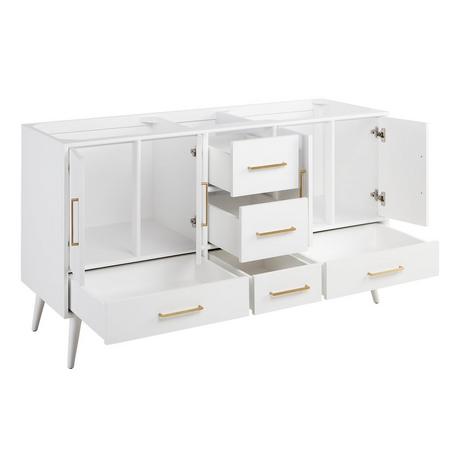 60" Novak Vanity with Undermount Sinks - Bright White