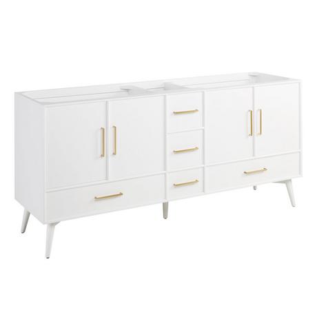 72" Novak Vanity with Rectangular Undermount Sinks - Bright White