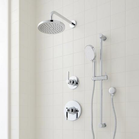 Greyfield Pressure Balance Shower System with Slide Bar and Hand Shower