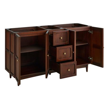 60" Delavan Vanity with Undermount Sinks - Cold Brew