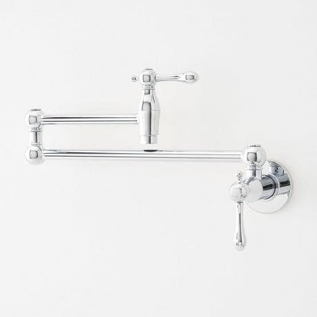 Traditional Retractable Wall-Mount Pot Filler Faucet