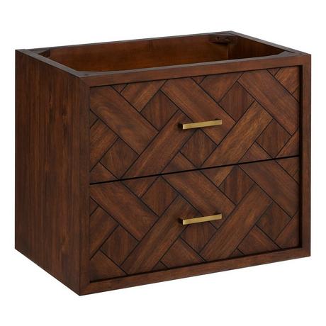 24" Patzi Wall-Mount Vanity with Rectangular Undermount Sink - Chocolate Bark Brown