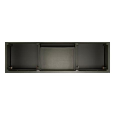 72" Elmdale Vanity with Rectangular Undermount Sinks - Dark Olive Green
