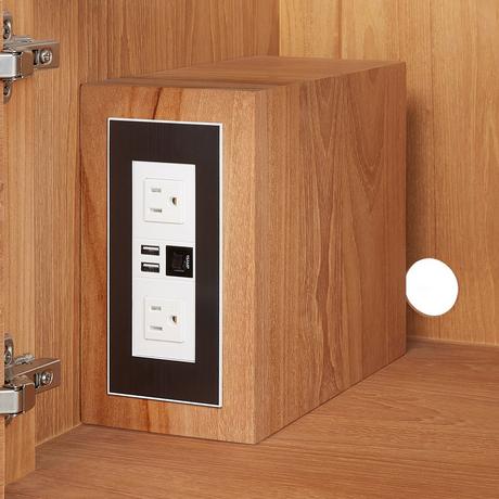 24" Aliso Narrow Wall-Mount Vanity with Rect Undermount - Outlets - Natural Teak
